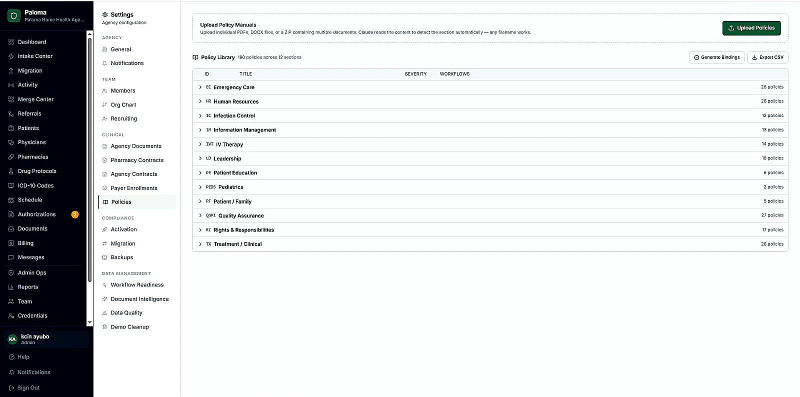 Paloma Policy Library screenshot