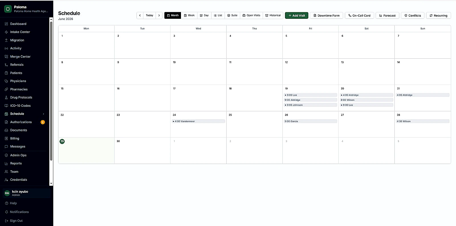Paloma Scheduling screenshot